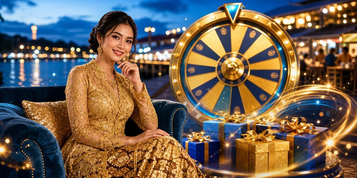 Permainan roulette dalam suasana Malaysia dengan pakaian kebaya tradisional